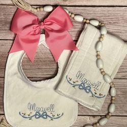 Faithfully Blessed Embroidery - Custom Bibs and Burp Cloths