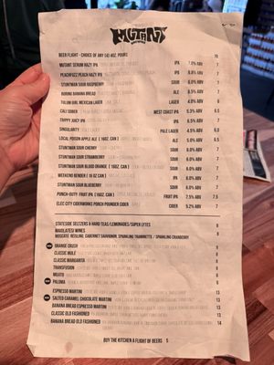 Menu photo 3 Mutant Brewing Scranton, PA
