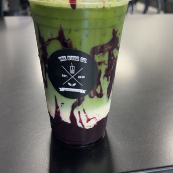 The Boba Co - Cold Blueberry Matcha Latte w/ oatmilk - Bubble Tea Near Me - San Marcos, California The Boba Co - Cold Blueberry Matcha Latte w/ oatmilk - Bubble Tea Near Me - San Marcos, California