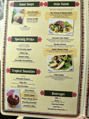 Menu photo 6 Hula Hut Avila Beach, CA