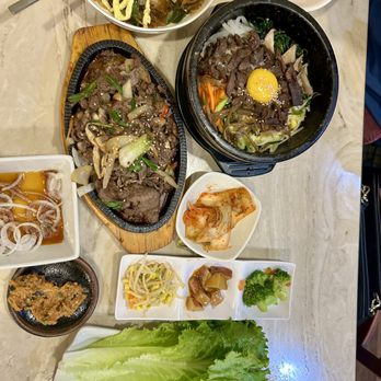 Nak Won Garden - a table full of asian food - Korean Near Me - Pittsburgh, Pennsylvania