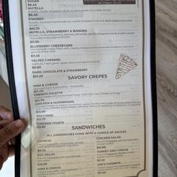 Other side of the menu. So much to choose from! Sweet or savoryyyyy?!? Other side of the menu. So much to choose from! Sweet or savoryyyyy?!?