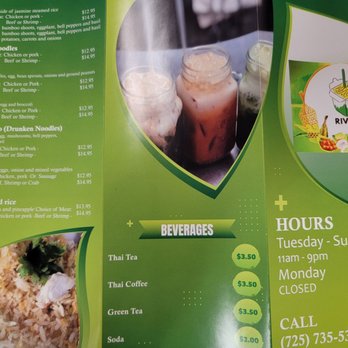 River 9 Thai - Menu - Thai Near Me - Las Vegas, Nevada