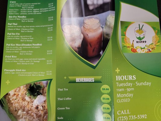 Menu photo 3 River 9 Thai Las Vegas, NV