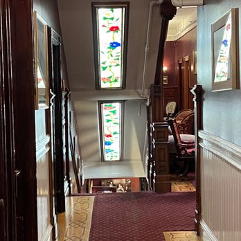 Queen Anne Hotel - Stairwell from the 2nd to 1st floor - Hotels Near Me - San Francisco, California Queen Anne Hotel - Stairwell from the 2nd to 1st floor - Hotels Near Me - San Francisco, California