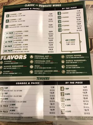 Menu photo 1 Wingstop Clifton, NJ