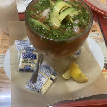 Sarita's Mexican Food - Shrimp & Octopus Cocktail fully loaded - Mexican Near Me - Prunedale, California Sarita's Mexican Food - Shrimp & Octopus Cocktail fully loaded - Mexican Near Me - Prunedale, California