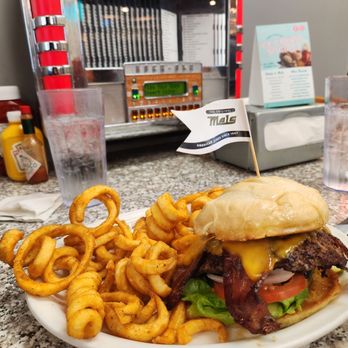 The Original Mels - Cheese burger with curly fries - Diners Near Me - Auburn, California The Original Mels - Cheese burger with curly fries - Diners Near Me - Auburn, California