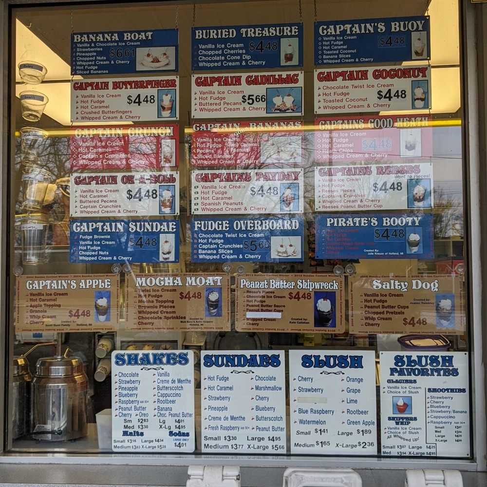 Captain Sundae - So many vices! - Ice Cream & Frozen Yogurt Near Me - Holland, Michigan Captain Sundae - So many vices! - Ice Cream & Frozen Yogurt Near Me - Holland, Michigan