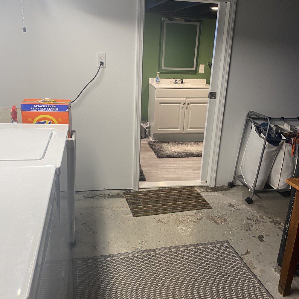 Detroit Build - I actually even fold laundry down here now. We didn't finish the laundry area but if feels less dingy next to the nice bathroom. - General Contractors Near Me - Royal Oak, Michigan