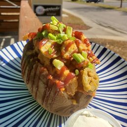 Pulled pork loaded potato! Pulled pork loaded potato!