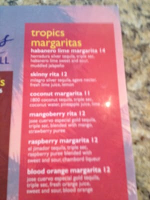 Menu photo 8 Tropics Pool Bar - Hilton Orlando Orlando, FL