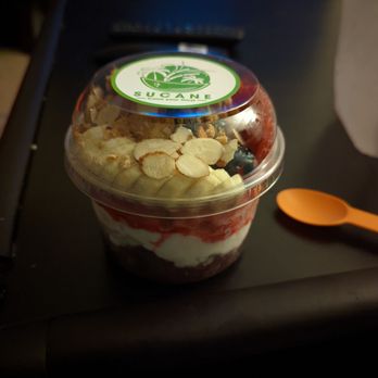 SuCane - Acai bowl to go! Acai at the bottom, coconut in the middle and blood orange at the top! - Juice Bars & Smoothies Near Me - Gardena, California SuCane - Acai bowl to go! Acai at the bottom, coconut in the middle and blood orange at the top! - Juice Bars & Smoothies Near Me - Gardena, California