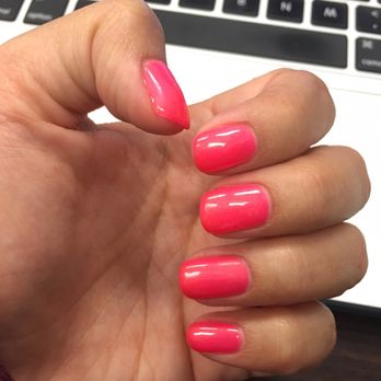 Crystal's Nails - Shellac mani, color is gellish 045. - Nail Salons Near Me - Houston, Texas