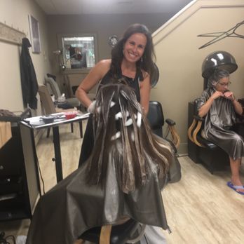 Cuts & Such - Mila, working on a beautiful foilage - Blow Dry/Out Services Near Me - Melrose, Massachusetts
