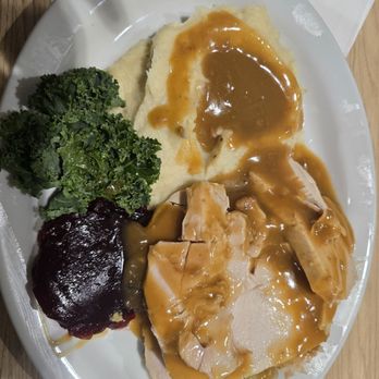 Corky's Kitchen & Bakery - Turkey Dinner, Washed Potatoes, Stuffing, Smothered in Gravy! - American Near Me - Highland, California Corky's Kitchen & Bakery - Turkey Dinner, Washed Potatoes, Stuffing, Smothered in Gravy! - American Near Me - Highland, California