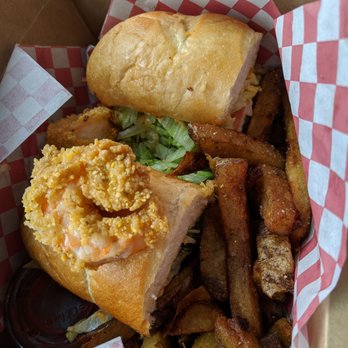 Surf 2 Soul - Shrimp Po' Boy. It's more like a Prawn! Flavorful - Southern Near Me - Astoria, Oregon Surf 2 Soul - Shrimp Po' Boy. It's more like a Prawn! Flavorful - Southern Near Me - Astoria, Oregon