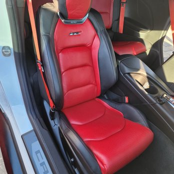 Luis' Upholstery - 2019 Camaro ZL1 red leather - Auto Upholstery Near Me - Tampa Bay, Florida Luis' Upholstery - 2019 Camaro ZL1 red leather - Auto Upholstery Near Me - Tampa Bay, Florida