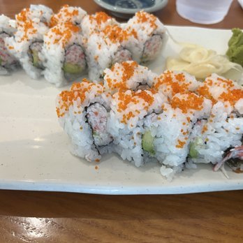 Hana Japanese Restaurant - 2 orders of California Rolls with tobiko on top - Japanese Near Me - Fairfield, California Hana Japanese Restaurant - 2 orders of California Rolls with tobiko on top - Japanese Near Me - Fairfield, California