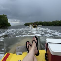 KoolCat Eco Tours - Ripping thru the river at full tilt!! Storm On the horizon and no looking back! Highway to the danger zone!!
