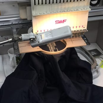 The PWX - In house embroidering in action!! - Printing Services Near Me - Upland, California