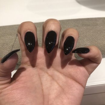 Get Nail'd - This is what bad nails look like. They were supposed to be stiletto nails. - Nail Salons Near Me - Chicago, Illinois