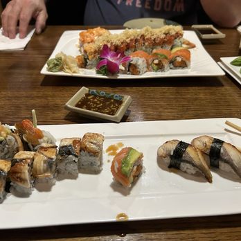 Sakura Sushi & Grill - Black Dragon, eel, Volcano roll, Firecracker roll and Maline roll - Japanese Near Me - Lynn Haven, Florida Sakura Sushi & Grill - Black Dragon, eel, Volcano roll, Firecracker roll and Maline roll - Japanese Near Me - Lynn Haven, Florida