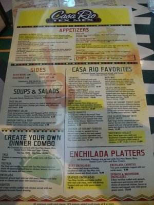 Menu photo 4 Casa Rio Tex Mex Restaurant Anoka, MN