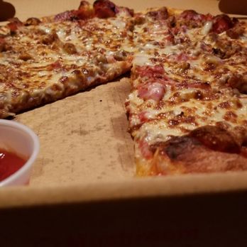 Harby's Pizza & Deli - Very thin and not as fluffy as it seemed. But decent taste. This is meat lovers. - Pizza Near Me - Knoxville, Tennessee Harby's Pizza & Deli - Very thin and not as fluffy as it seemed. But decent taste. This is meat lovers. - Pizza Near Me - Knoxville, Tennessee