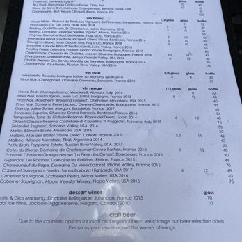 Fig - Beverage menu - French Near Me - Asheville, North Carolina