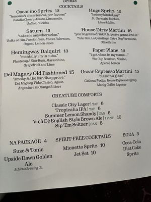 Menu photo 1 Bar Oscar Covington, GA