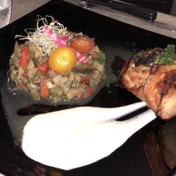 Leu Duo - Filet mignon de porc farci, sauce au rollot de Picardie, poêlée de légumes de saison
