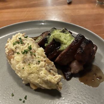The Kingstide - 10oz of a 20oz New York strip special and fingerling potatoes - Seafood Near Me - Island, South Carolina The Kingstide - 10oz of a 20oz New York strip special and fingerling potatoes - Seafood Near Me - Island, South Carolina