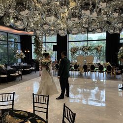 Till Dawn Group - Bride and Groom can't believe their wedding reception transformation at their sneak first look before guests enter