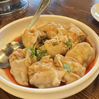 Northern Cafe - E13. Pork Wontons in Spicy Chili Sauce / 鮮肉紅油抄手 (8 Pieces) - Chinese Near Me - Irvine, California Northern Cafe - E13. Pork Wontons in Spicy Chili Sauce / 鮮肉紅油抄手 (8 Pieces) - Chinese Near Me - Irvine, California