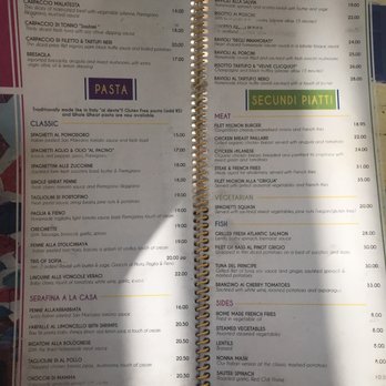 Serafina - Pasta menu - Italian Near Me - San Juan, Puerto Rico Serafina - Pasta menu - Italian Near Me - San Juan, Puerto Rico