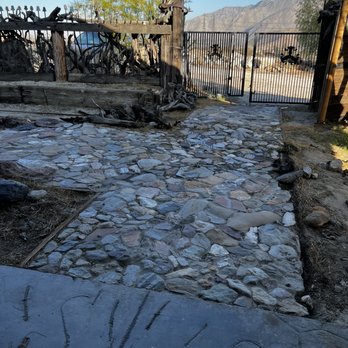 Ready For You Landscaping services - Before- uneven rock paving - Landscaping Near Me - Banning, California