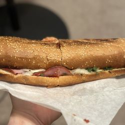 Maldonado's Pizzeria - Pizza sub with 4 toppings (pineapple, Canadian ham, onion & cilantro)