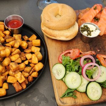 The Front Yard - Brisket Benedict, lox and bagel - Beer Gardens Near Me - Las Vegas, Nevada The Front Yard - Brisket Benedict, lox and bagel - Beer Gardens Near Me - Las Vegas, Nevada