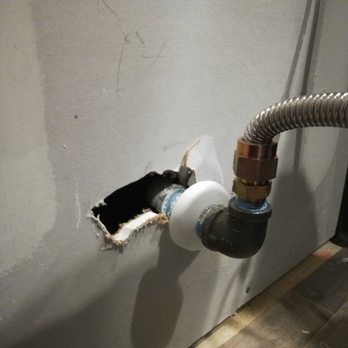 Milestone Community Builders - Gas pipe is loose, the wall was cut either in complete darkness of by a drunk crew. - Home Developers Near Me - Austin, Texas