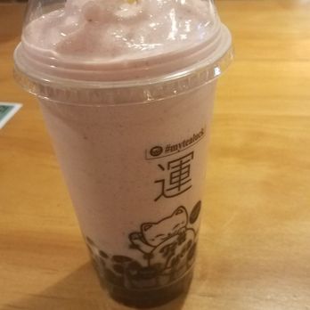 Toast&Tea - Strawberry Banana smoothie with boba - Bubble Tea Near Me - Belton, Texas