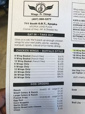 Menu photo 2 Wings-N-Things Apopka, FL Menu photo 2 Wings-N-Things Apopka, FL