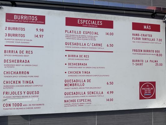 Menu photo 2 Burritos La Palma Los Angeles, CA