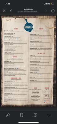 Menu photo 5 Snookies Craft Kitchen Scotland, TX