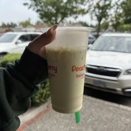 This is a Jasmine milk tea This is a Jasmine milk tea
