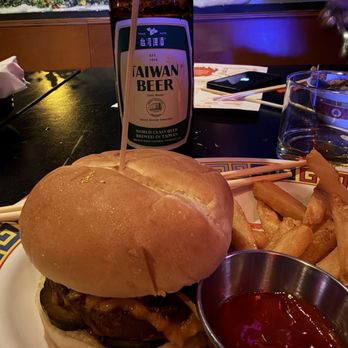 Cobra - Vegan Shanghai Noon Burger and fries - Taiwanese Near Me - Columbus, Ohio