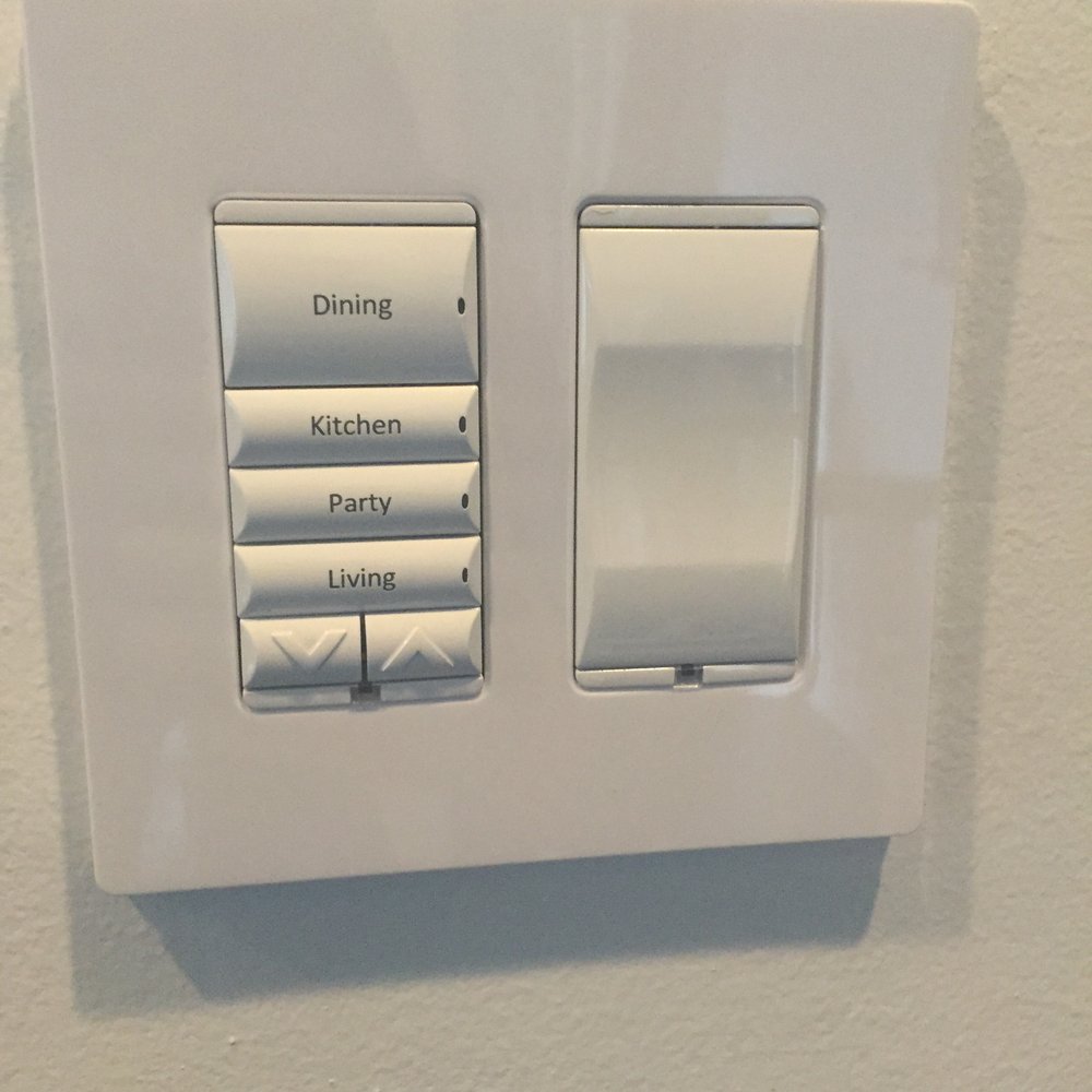 Control panel for lights/dimmers..