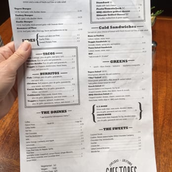 Cafe Topes - Lunch menu at Cafe Topes. Highly recommended! - Coffee & Tea Near Me - Carlsbad, California