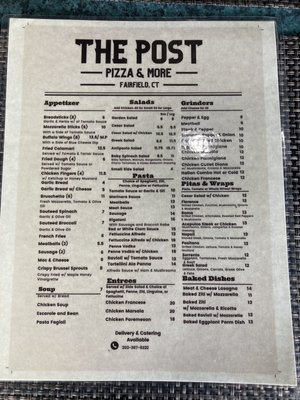 Menu photo 1 The Post  Fairfield, CT