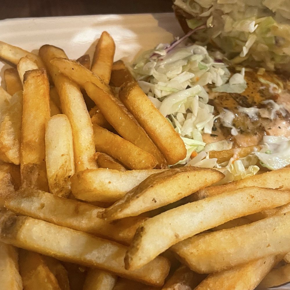 Spanky Burger and Brew - Grilled salmon burger - Burgers Near Me - Tacoma, Washington Spanky Burger and Brew - Grilled salmon burger - Burgers Near Me - Tacoma, Washington